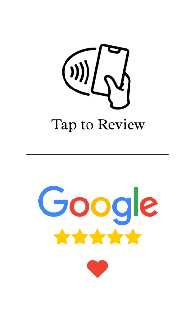 Placeholder image with 'Tap to Review' text, Google logo, and rating icons on a white background.